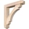Ekena Millwork Olympic Arts and Crafts Smooth Bracket w/ Offset Brace, Douglas Fir, 5 1/2"W x 28"D x 28"H BKT0604X28X28OLY03SDF - alternate 1